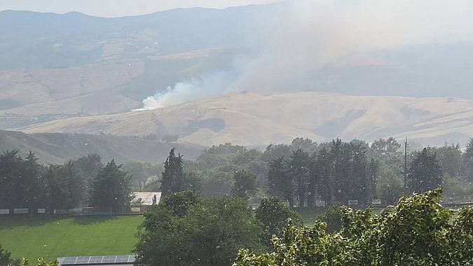 L'incendio a Radicofani